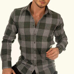 Lumberjack Button-Up Shirt // Slim Fit // Green (S)