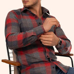 Lumberjack Button-Up Shirt // Slim Fit // Red (L)