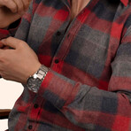 Lumberjack Button-Up Shirt // Slim Fit // Red (L)
