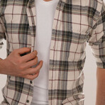 Lumberjack Button-Up Shirt // Slim Fit // Cream (XL)