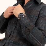 Plaid Button-Up Shirt // Slim Fit // Black (S)