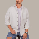 Solid // Button-Up Shirt // Oversize Fit // White (S)