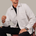 Solid // Button-Up Shirt // Oversize Fit // White (S)