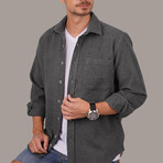 Solid // Button-Up Shirt // Oversize Fit // Smoked (S)