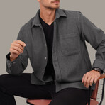 Solid // Button-Up Shirt // Oversize Fit // Smoked (S)