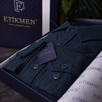 Solid // Button-Up Shirt // Oversize Fit // Navy (S)