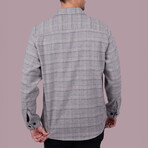 Plaid // Button-Up Shirt // Oversize Fit // Gray (M)