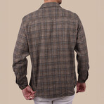 Plaid // Button-Up Shirt // Oversize Fit // Brown (L)