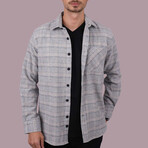 Plaid // Button-Up Shirt // Oversize Fit // Gray (M)