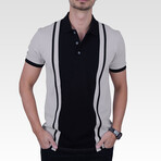 Two-Tone Polo T-Shirt // Gray-Black (XL)