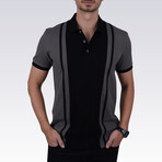 Two-Tone Polo T-Shirt // Smoked-Black (M)
