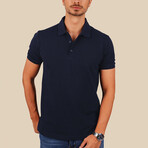 Solid Polo T-Shirt // Regular Fit // Navy (2XL)