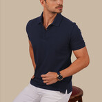 Solid Polo T-Shirt // Regular Fit // Navy (2XL)