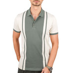 Two-Tone Polo T-Shirt // Beige-Khaki (S)