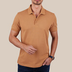 Solid Polo T-Shirt // Regular Fit // Taba (M)