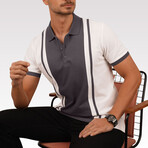 Two-Tone Polo T-Shirt // White-Smoked (2XL)