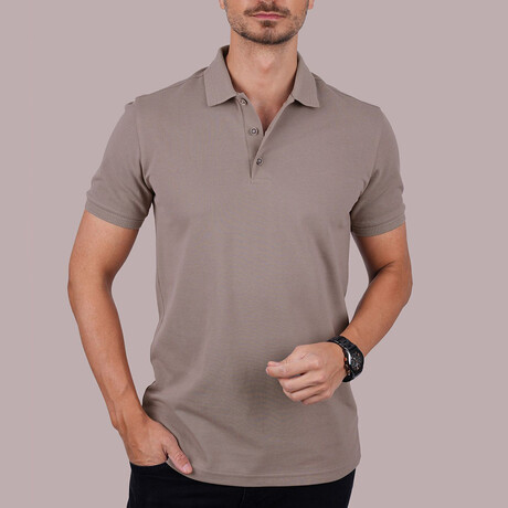 Solid Polo T-Shirt // Regular Fit // Mink (M)