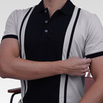 Two-Tone Polo T-Shirt // Gray-Black (XL)