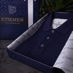 Two-Tone Polo T-Shirt // Beige-Navy (S)