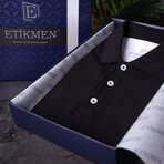 Two-Tone Polo T-Shirt // White-Black (M)