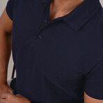 Solid Polo T-Shirt // Regular Fit // Navy (2XL)