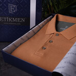 Two-Tone Polo T-Shirt // Khaki-Taba (L)