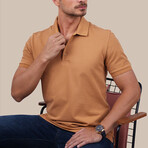 Solid Polo T-Shirt // Regular Fit // Taba (M)