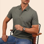 Solid Polo T-Shirt // Regular Fit // Khaki (XL)
