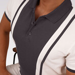 Two-Tone Polo T-Shirt // White-Smoked (2XL)