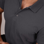Solid Polo T-Shirt // Regular Fit // Smoked (XL)