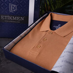 Two-Tone Polo T-Shirt // Navy-Mustard (S)