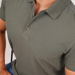 Solid Polo T-Shirt // Regular Fit // Khaki (XL)