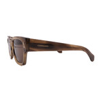 Men's // Ferragamo SF2010S 319 Square Sunglasses // Light Brown + Brown