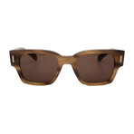 Men's // Ferragamo SF2010S 319 Square Sunglasses // Light Brown + Brown