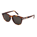 Men's // Ferragamo SF993S 214 Square Sunglasses // Dark Havana + Green