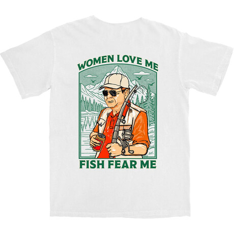 Fish Fear Me T-Shirt // White (S)