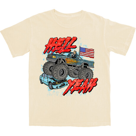 Hell Yeah Lincoln T-Shirt // Natural (S)