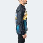 Fibonacci Skull Sland Button-Up // Black (3XL)