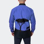 Fibonacci Mufasa Button-Up // Blue (XL)