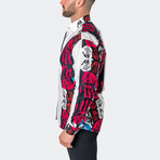 Fibonacci Hand Skull Button-Up // White (L)