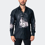 Fibonacci Love Lion Button-Up // Black (S)