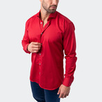 Eins Soft Butter Button-Up // Red (L)