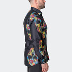 Fibonacci Skull Macro Button-Up // Black (2XL)
