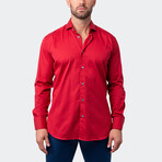 Eins Soft Butter Button-Up // Red (L)