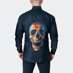 Fibonacci Skull Prizm Button-Up // Black (3XL)