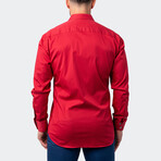 Eins Soft Butter Button-Up // Red (L)