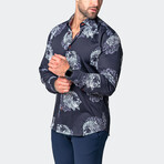 Fibonacci Lion Paisley Button-Up // Black (3XL)