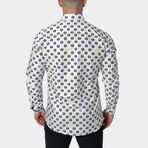Fibonacci Skull Circle Button-Up // White (XL)