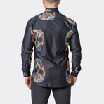 Fibonacci Skull Macro Button-Up // Black (2XL)