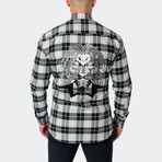 Flannel Large Plaid Button-Up // Neon + Black (L)